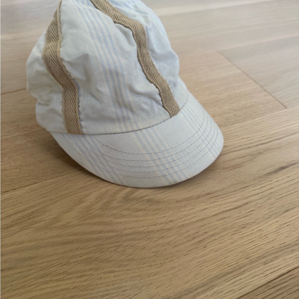 Diesel Vintage Y2K White and Blue Striped Cap